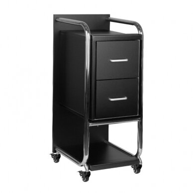 Cosmetology trolley GABBIANO HAIRDRESSER HELPER SOLO MODEL SILVER BLACK