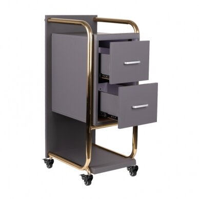 Kosmetikwagen GABBIANO HAIRDRESSER HELPER SOLO MODEL GOLD GREY 1