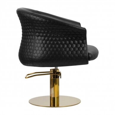 Hairdressing chair Gabbiano Versal Gold Black 1