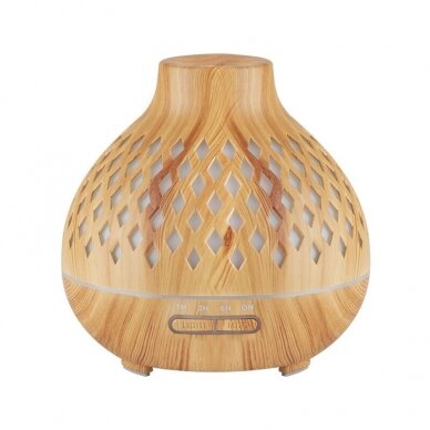 Ēterisko eļļu difuzors ar tālvadības pulti MYSTIC SPA LIGHT WOOD 3