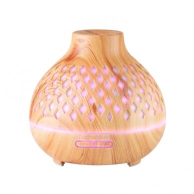 Ēterisko eļļu difuzors ar tālvadības pulti MYSTIC SPA LIGHT WOOD 4