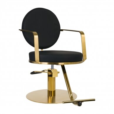 Hairdressing chair GABBIANO PROFESSIONAL HAIRDRESSING CHAIR ARRAS GOLD BLACK