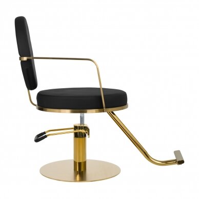 Frizieru krēsls GABBIANO PROFESSIONAL HAIRDRESSING CHAIR ARRAS GOLD BLACK 1