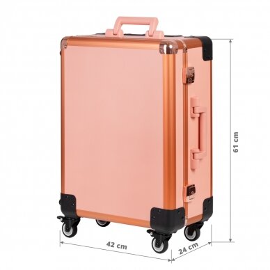 Make-up mirror - cosmetic suitcase PORTABLE GOLD 6