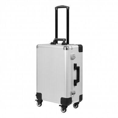 Make-up mirror - cosmetic suitcase PORTABLE SILVER 2