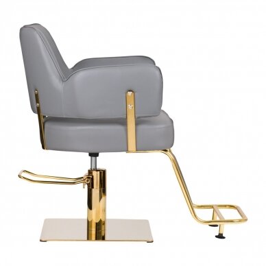 Frizieru krēsls GABBIANO PROFESSIONAL HAIRDRESSING CHAIR LINZ GOLD GREY 1