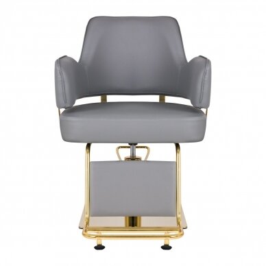 Kirpyklos kėdė GABBIANO PROFESSIONAL HAIRDRESSING CHAIR LINZ GOLD GREY 2