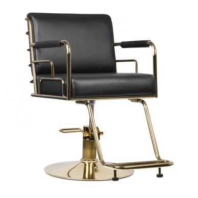 Kampaamotuoli GABBIANO HAIRDRESSING CHAIR PRATO GOLD BLACK