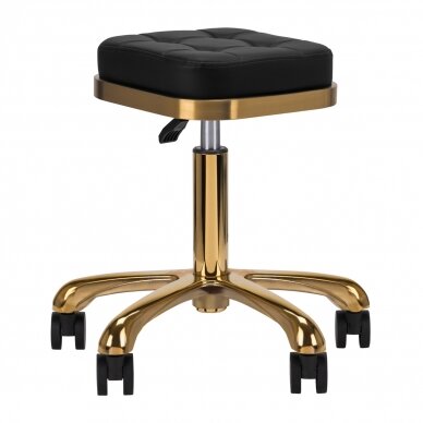 Beautician stool ROMAN BLACK GOLD