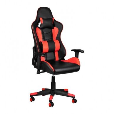 Biuro kėdė ant ratukų GAMING CHAIR PREMIUM RED