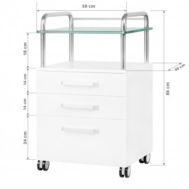 Cosmetology trolley 6050 WHITE 4