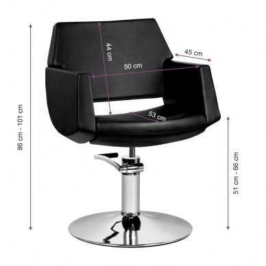 Kampaamotuoli GABIANO HAIRDRESSING CHAIR SANTIAGO VALUE BLACK 5