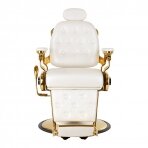 Fotel barberski Barber Chair Gabbiano Francesco Gold White