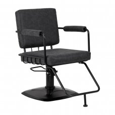 Hairdressing chair Gabbiano Professional Hairdressing Chair Katania Loft Old Leather Black