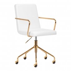 Office chair with wheels QS-OF211G Gold White