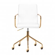 Office chair with wheels QS-OF211G Gold White