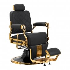 Kirpyklos kėdė Barber Chair Gabbiano Leonardo Gold Black