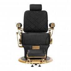 Hairdressing Barber Chair Gabbiano Leonardo Gold Black