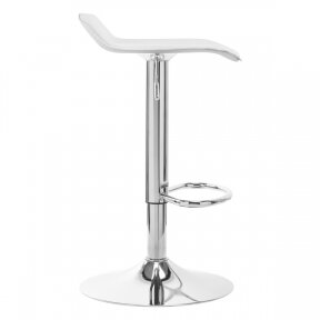 Bar stool WAVY ECO LEATHER CHROME WHITE