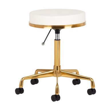 Kosmetoloogiline stool GREEK MODEL 2 WHITE GOLD