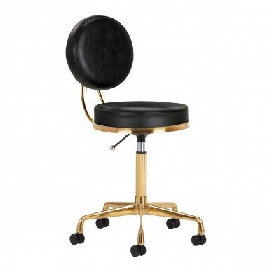 Kosmetologinė meistro kėdutė COSMETIC CHAIR ELITE BLACK