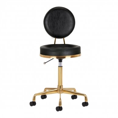 Kosmetologinė meistro kėdutė COSMETIC CHAIR ELITE BLACK 1