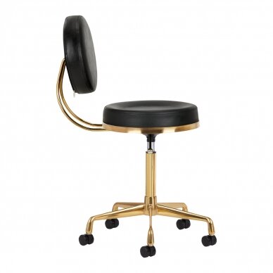 Kosmetologinė meistro kėdutė COSMETIC CHAIR ELITE BLACK 3