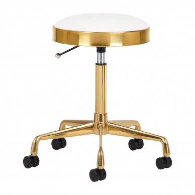 Kosmetoloogiline stool GREEK MODEL 1 WHITE GOLD