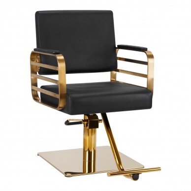 Frizieru krēsls GABBIANO PROFESSIONAL HAIRDRESSING CHAIR AVILA GOLD BLACK