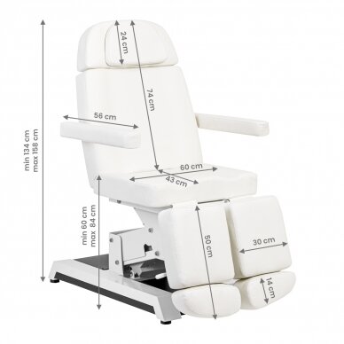 Cosmetology chair Expert Electric 3 Motors W-12 Professional Podo White 16