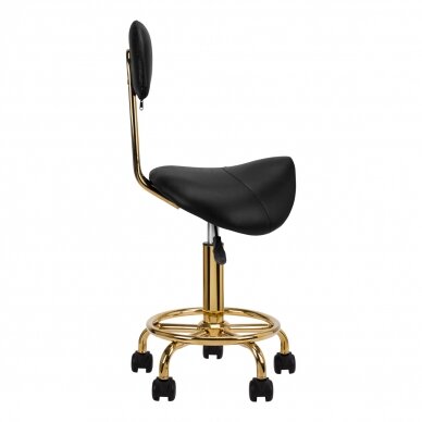 Kosmetologinė meistro kėdutė STOOL BEAUTY 3 BLACK GOLD 1