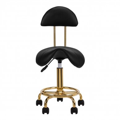 Kosmetologinė meistro kėdutė STOOL BEAUTY 3 BLACK GOLD 2