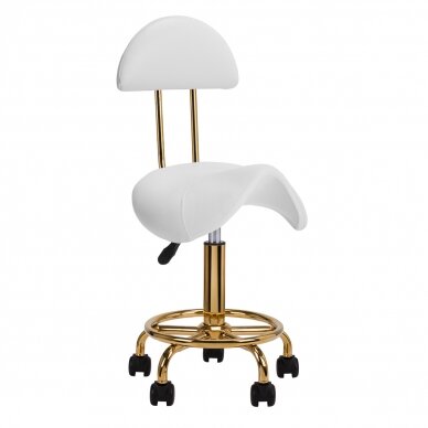 Kosmetoloģijas taburete STOOL BEAUTY 3 WHITE GOLD