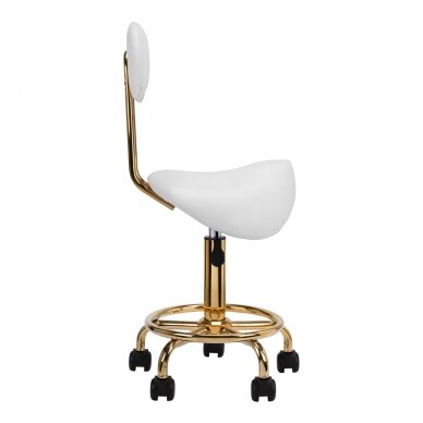 Табурет косметолога STOOL BEAUTY 3 WHITE GOLD 1