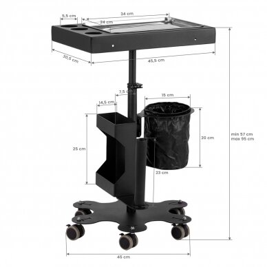 Cosmetology trolley PRO INK 716C BLACK 6