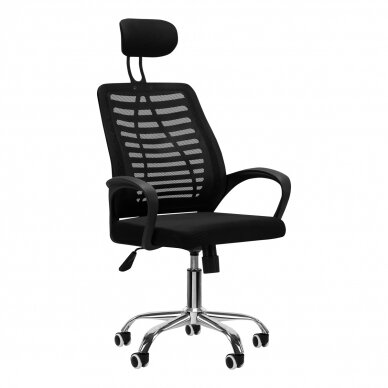 Biroja krēsls uz riteņiem RECEPTION CHAIR MOON PLUS BLACK