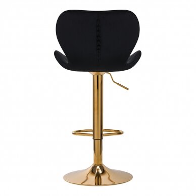 Bar stool BRAVISIMUS VELVET BLACK GOLD 3