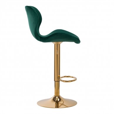 Bar stool BRAVISIMUS VELVET GREEN GOLD 1