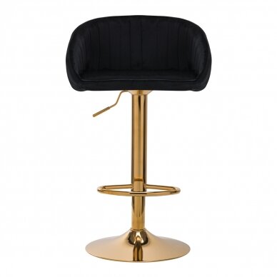 Bar stool STILISIMUS VELVET BLACK GOLD 2