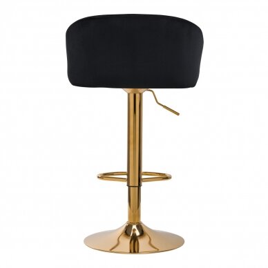 Bar stool STILISIMUS VELVET BLACK GOLD 3