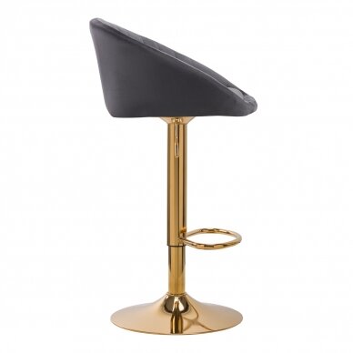 Bar stool STILISIMUS VELVET GREY GOLD 1