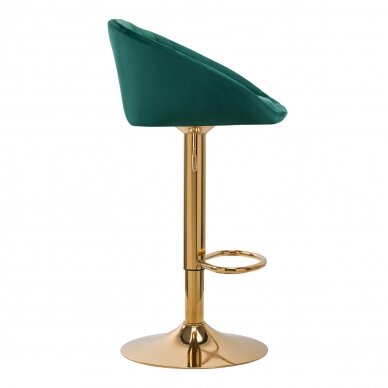 Bar stool STILISIMUS VELVET GREEN GOLD 1