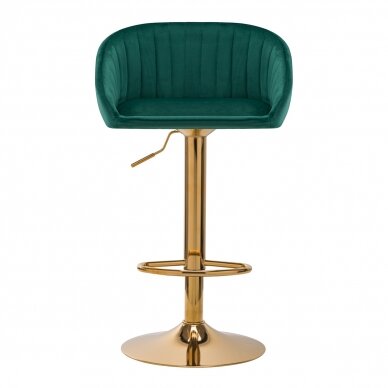 Bar stool STILISIMUS VELVET GREEN GOLD 2