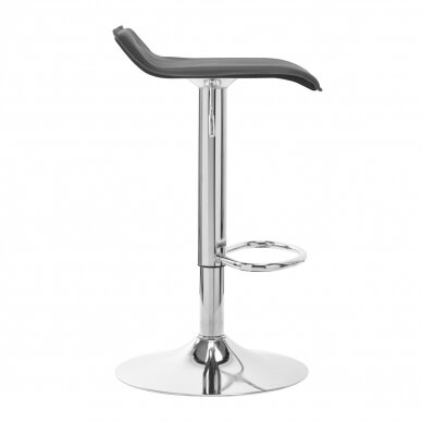 Bar stool WAVY ECO LEATHER CHROME GREY 1