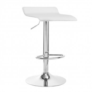 Barstuhl WAVY ECO LEATHER CHROME WHITE