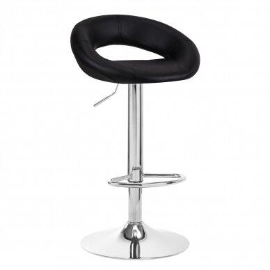 Bar stool BREEZY ECO LEATHER CHROME BLACK