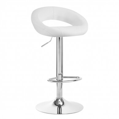 Bar stool BREEZY ECO LEATHER CHROME WHITE