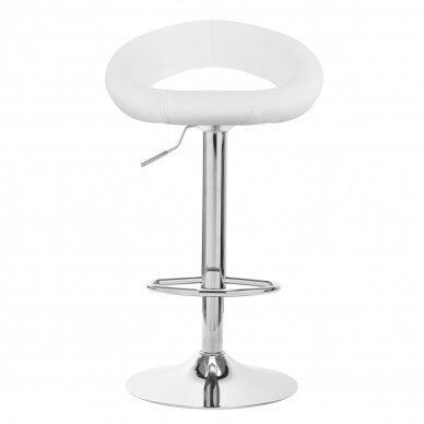 Bar stool BREEZY ECO LEATHER CHROME WHITE 2