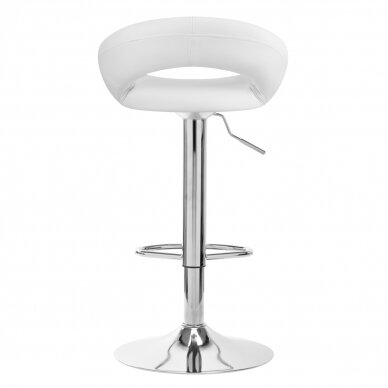 Bar stool BREEZY ECO LEATHER CHROME WHITE 3