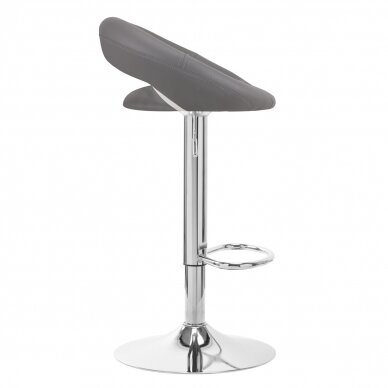 Bar stool BREEZY ECO LEATHER CHROME GREY 1